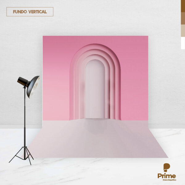 Fundo Fotográfico Cenário Arco Romano Rosa 2,20m x1,50m F870 - Image 2
