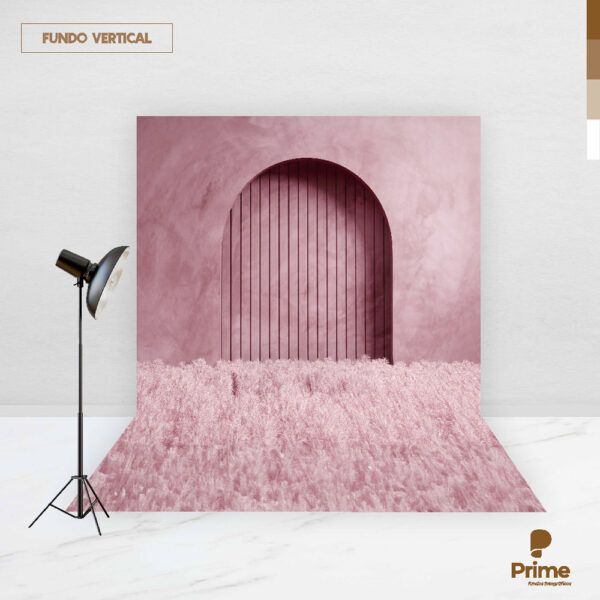Fundo Fotográfico Cenário Arco Romano Rosa 2,20m x1,50m F872 - Image 2