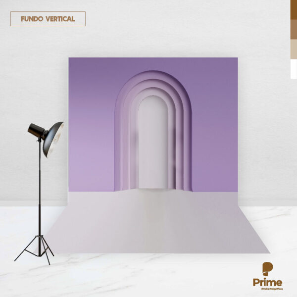 Fundo Fotográfico Cenário Arco Romano Lilas 2,20m x1,50m F868 - Image 2
