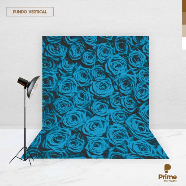 Fundo Fotográfico Cenário Textura Rosas Azul Tecido 2,20m x1,50m F505 - Image 2