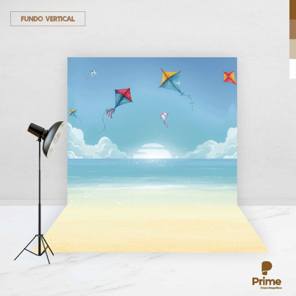 Fundo Fotográfico Cenário Pipa Praia Tecido 2,20m x1,50m F428 - Image 2