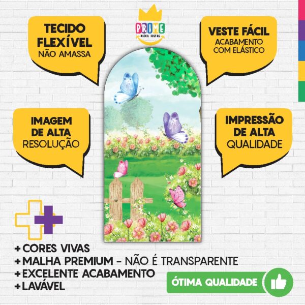 Painel De Festa Romano Decorativo Jardim Encantado - Image 3