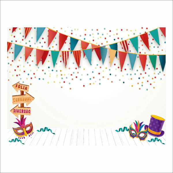 Fundo Fotográfico Cenário Carnaval Infantil 2,20m x1,50m F857 - Image 3