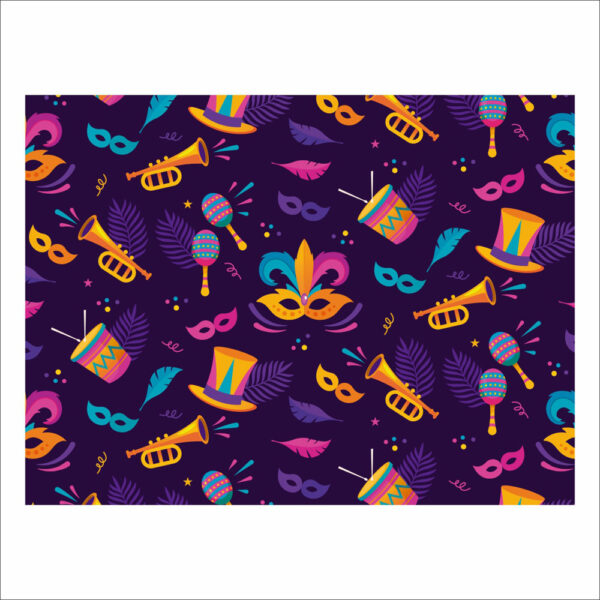 Fundo Fotográfico Cenário Mascaras Carnaval em Tecido 2,20m x1,50m F759 - Image 3