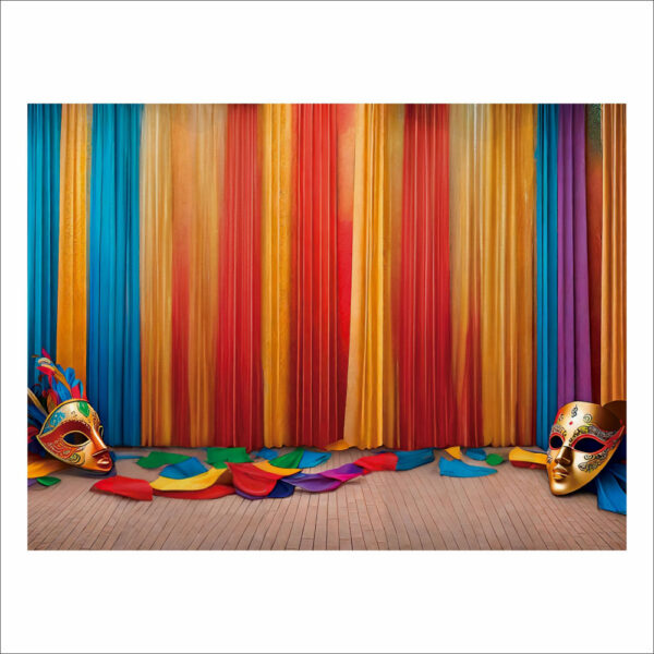 Fundo Fotográfico Cenário Carnaval Cortina em Tecido 2,20m x1,50m F762 - Image 3