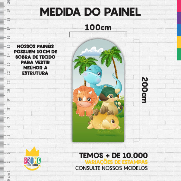 Painel De Festa Romano Decorativo Dinossauro Cute - Image 4