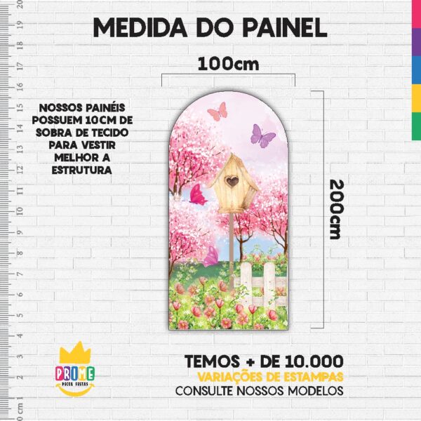 Painel De Festa Romano Decorativo Jardim Encantado - Image 4
