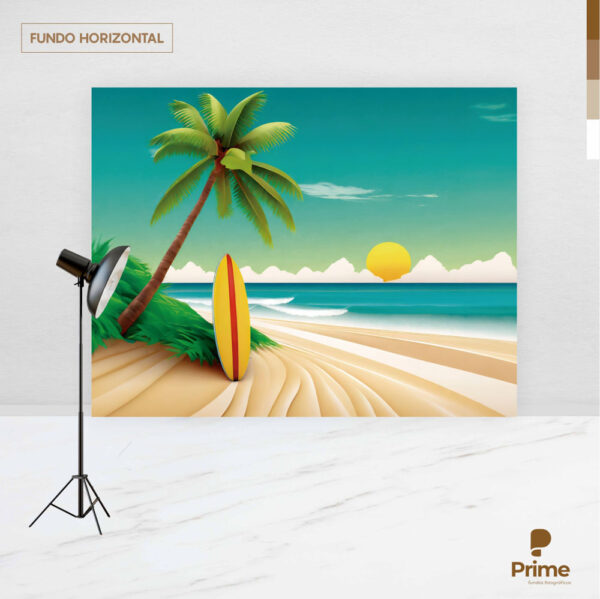 Fundo Fotográfico Cenário Praia em Tecido 2,20m x1,50m F426 - Image 4