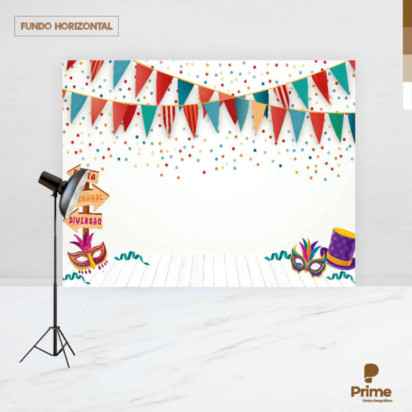 Fundo Fotográfico Cenário Carnaval Infantil 2,20m x1,50m F857 - Image 4