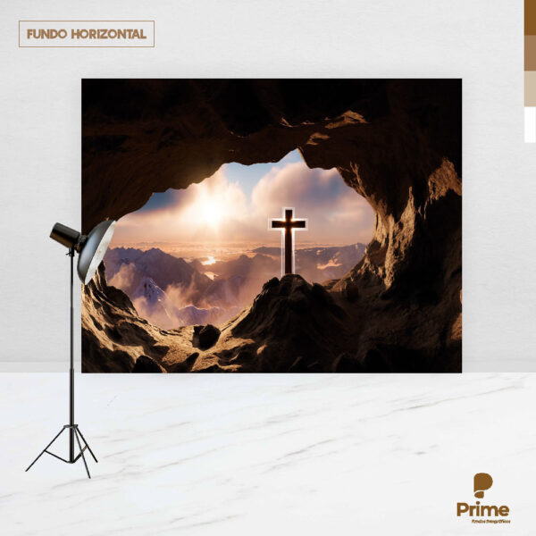 Fundo Fotográfico Cenário Páscoa  Religiosa 2,20m x1,50m F792 - Image 4