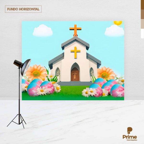 Fundo Fotográfico Cenário Páscoa Religiosa Cute 2,20m x1,50m F798 - Image 4