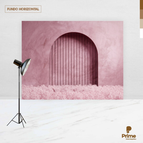 Fundo Fotográfico Cenário Arco Romano Rosa 2,20m x1,50m F872 - Image 4