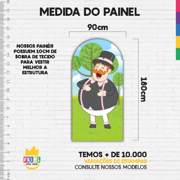 Painel De Festa Romano Decorativo Mundo Bita - Image 5