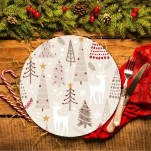 KIT Jogo 12 Capas Sousplat Natal 35cm X 35cm + Suporte MDF OUTLET