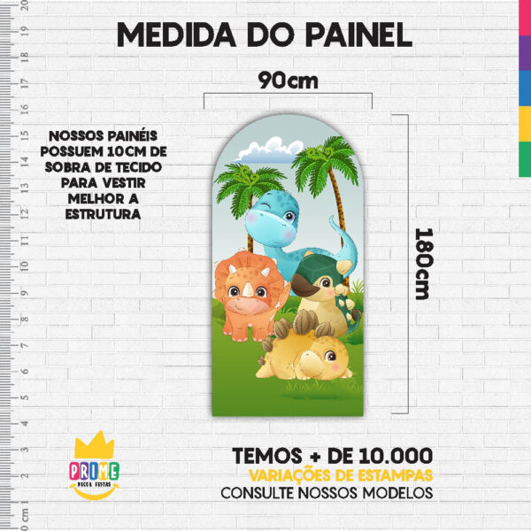 Painel De Festa Romano Decorativo Dinossauro Cute - Image 5