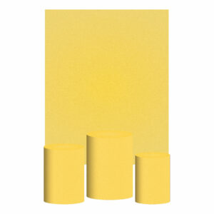 Kit Casado Amarelo Pepita Cor Lisa  Trio Capa Cilindro Retangular Tecido