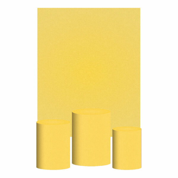Kit Casado Amarelo Pepita Cor Lisa  Trio Capa Cilindro Retangular Tecido
