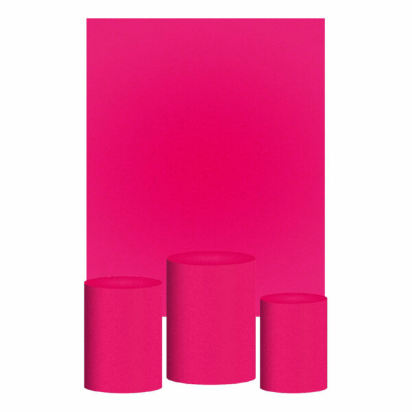 Kit Casado Rosa Pink Cor Lisa  Trio Capa Cilindro Retangular Tecido