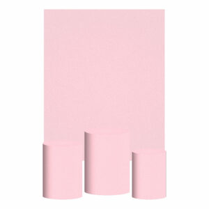 Kit Casado Rosa Claro Cor Lisa  Trio Capa Cilindro Retangular Tecido