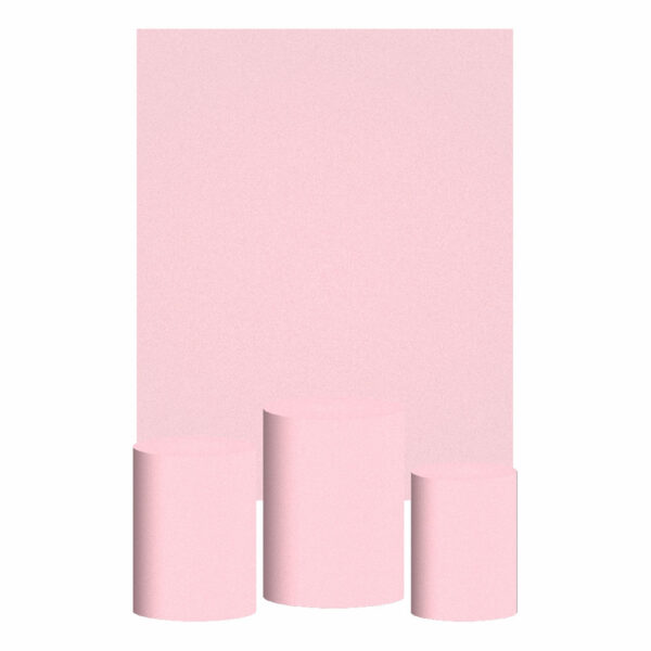 Kit Casado Rosa Claro Cor Lisa  Trio Capa Cilindro Retangular Tecido