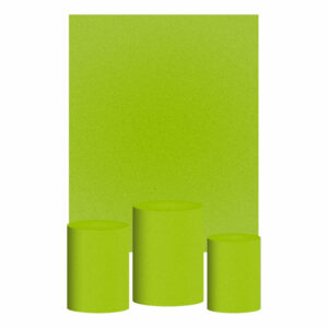 Kit Casado Verde Abacate Cor Lisa  Trio Capa Cilindro Retangular Tecido