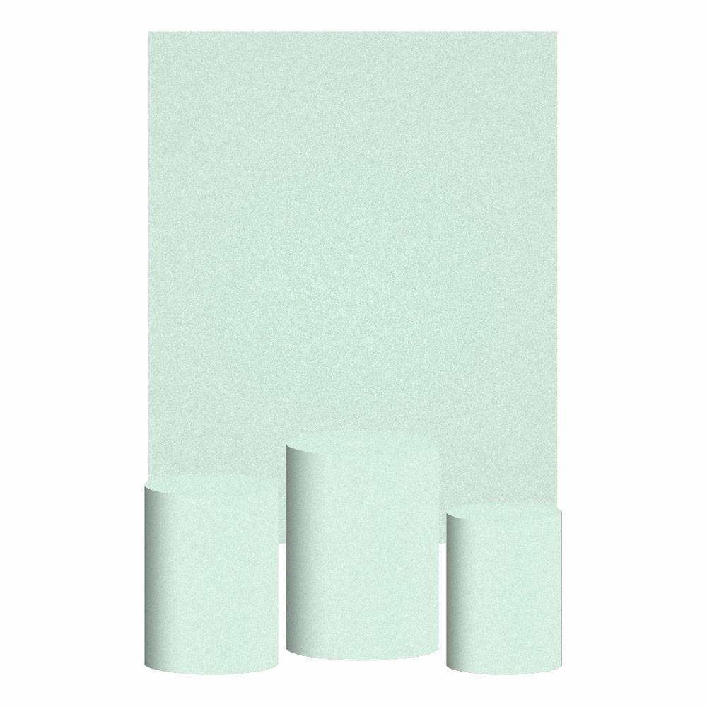 Kit Casado Verde Claro Cor Lisa  Trio Capa Cilindro Retangular Tecido