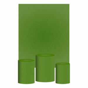 Kit Casado Verde Oliva Cor Lisa  Trio Capa Cilindro Retangular Tecido