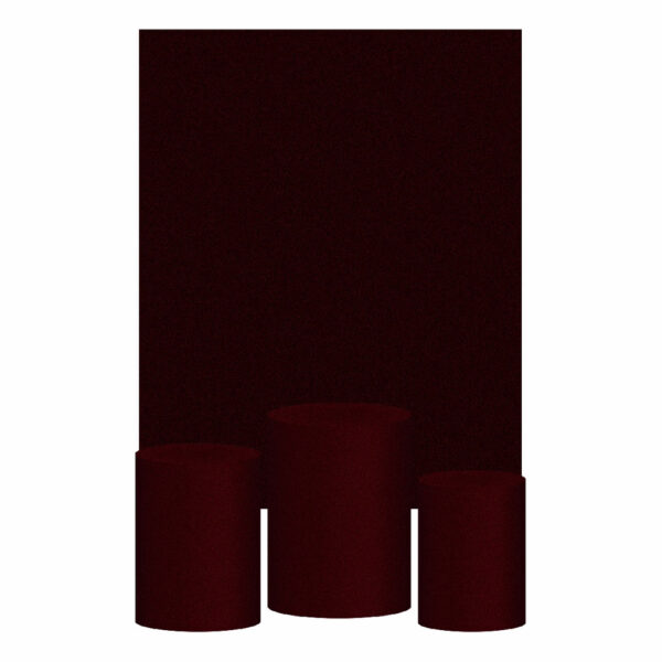 Kit Casado Vinho Cor Lisa  Trio Capa Cilindro Retangular Tecido