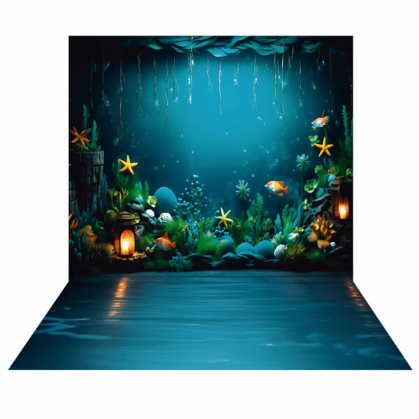 Fundo Fotográfico Cenário Fundo do Mar Sereia  2,20m x1,50m F561