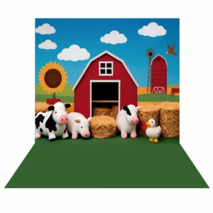 Fundo Fotográfico Cenário Fazendinha Cute 2,20m x1,50m F672