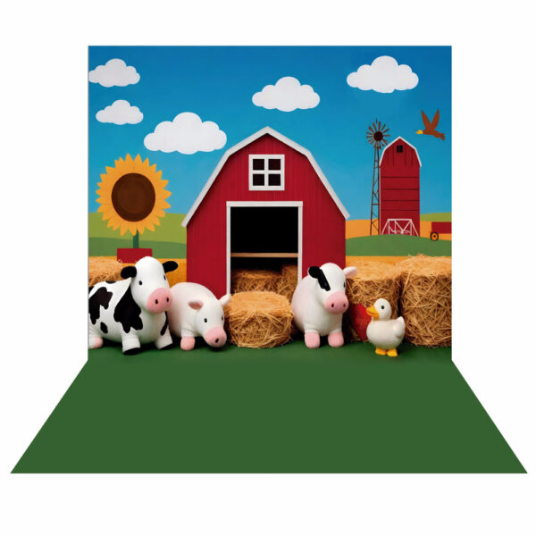 Fundo Fotográfico Cenário Fazendinha Cute 2,20m x1,50m F672