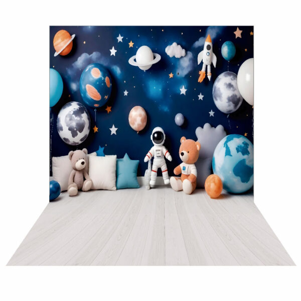 Fundo Fotográfico Cenário Astronauta Espaço em Tecido 2,20m x1,50m F575
