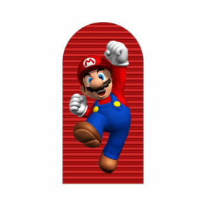 Painel De Festa Romano Decorativo Super Mario Vermelho