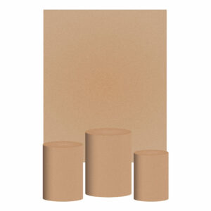 Kit Casado Avelã Cor Lisa  Trio Capa Cilindro Retangular Tecido