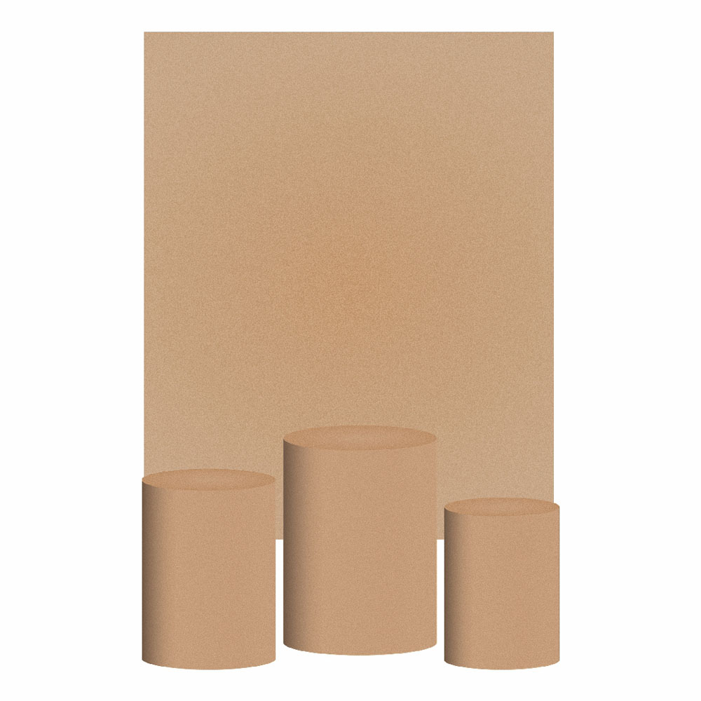 Kit Casado Avelã Cor Lisa Trio Capa Cilindro Retangular Tecido