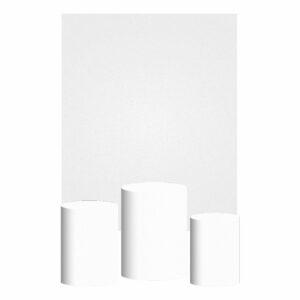 Kit Casado Branco Cor Lisa Trio Capa Cilindro Retangular Tecido