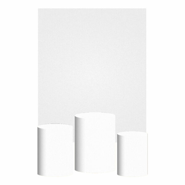 Kit Casado Branco Cor Lisa  Trio Capa Cilindro Retangular Tecido