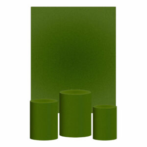 Kit Casado Verde Cana Cor Lisa  Trio Capa Cilindro Retangular Tecido