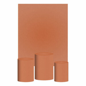 Kit Casado Caramelo Cor Lisa  Trio Capa Cilindro Retangular Tecido