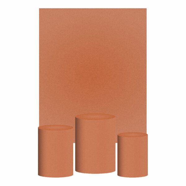 Kit Casado Caramelo Cor Lisa  Trio Capa Cilindro Retangular Tecido