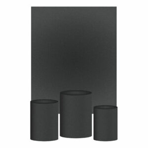 Kit Casado Cinza Chumbo Cor Lisa  Trio Capa Cilindro Retangular Tecido