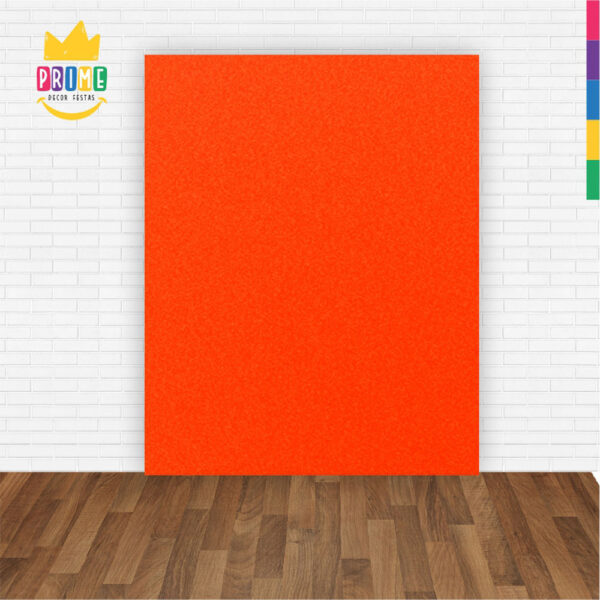 Painel de Festa Retangular 3D Laranja Fluorescente casadinho 1,75m x 2,20 Cor Lisa Tecido - Image 2