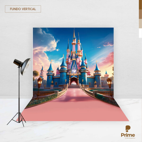 Fundo Fotográfico Cenário Castelo Princesa 2,20m x1,50m F837 - Image 2