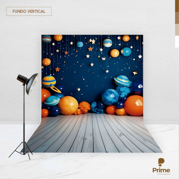Fundo Fotográfico Cenário Galáxia Astronauta  2,20m x1,50m F546 - Image 2