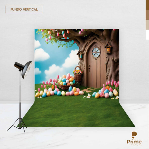 Fundo Fotográfico Cenário Páscoa Encantada 2,20m x1,50m F724 - Image 2