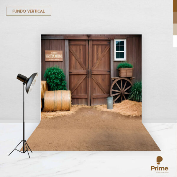 Fundo Fotográfico Cenário Celeiro Fazenda 2,20m x1,50m F679 - Image 2
