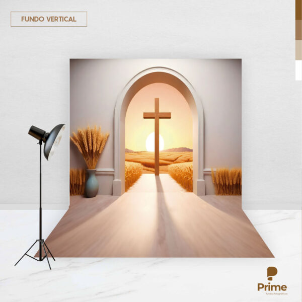 Fundo Fotográfico Cenário Páscoa Religiosa 2,20m x1,50m F880 - Image 2