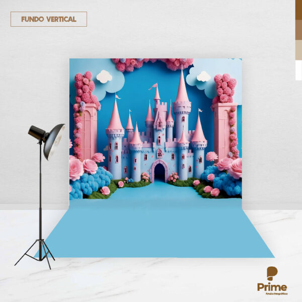 Fundo Fotográfico Cenário Castelo Princesa em Tecido 2,20m x1,50m F830 - Image 2