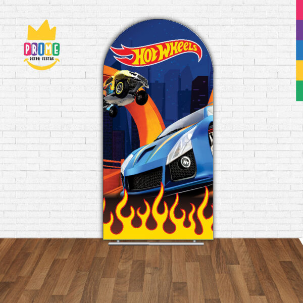 Painel De Festa Romano Decorativo Hot Wheels - Image 2
