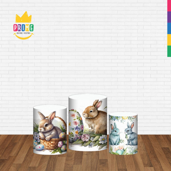 Trio Capa Cilindro Páscoa 3D Em Tecido Com Elástico - Image 2